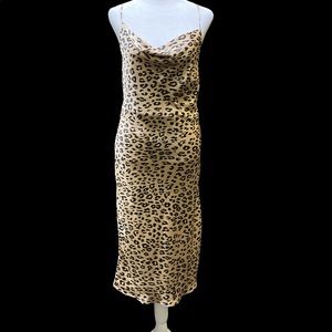 Leopard print slinky dress